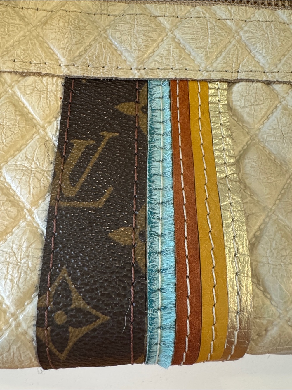Maya Moon Designs Handmade Leather High and Tight Louis Vuitton canvas - Picture 3 of 11